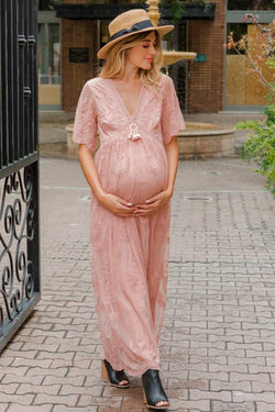 Boho Lace Maternity Dress