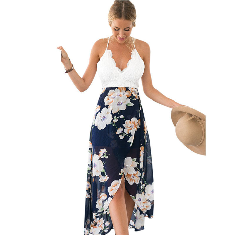 Stylish Chiffon Floral Maternity Dress