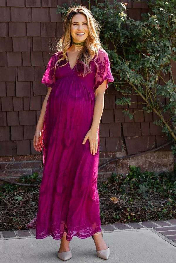 Boho Lace Maternity Dress