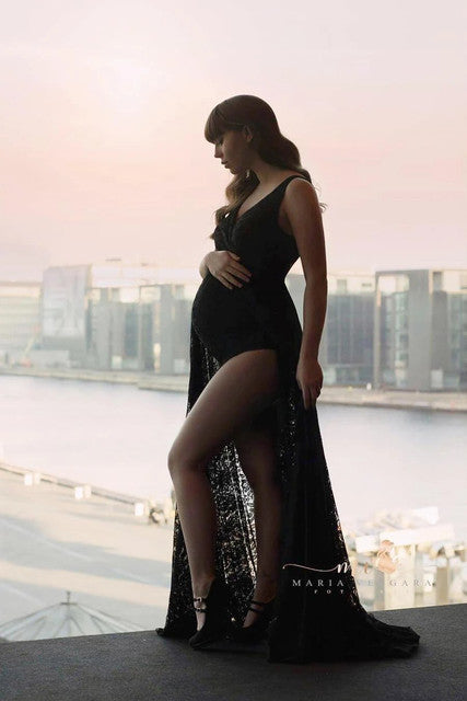 Lace Bodysuit Gown – Lavish Glow Maternity