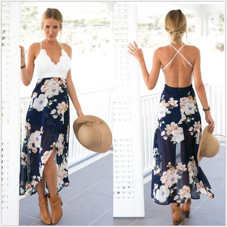 Stylish Chiffon Floral Maternity Dress